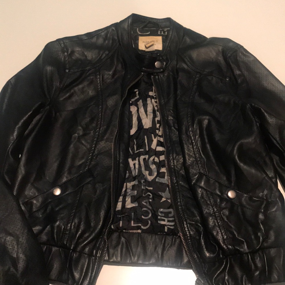 Faux leather jacket